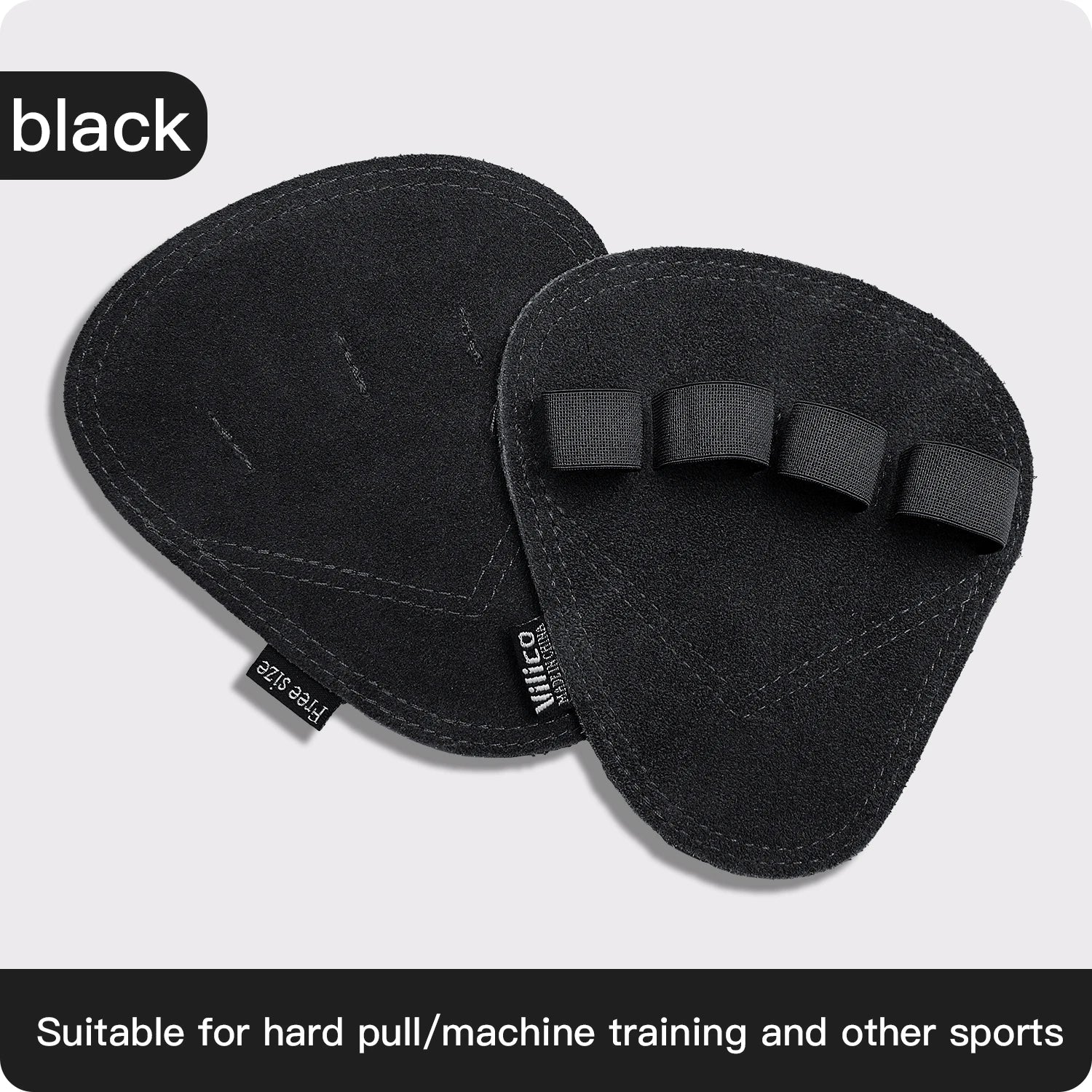 Powerlifting Gym Gloves | Breathable Weightlifting Gloves with Leather Palm Guard for alternate view