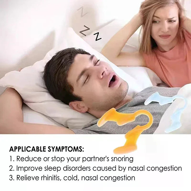 Silicone Anti Snoring Nasal Dilator | Sleeping Aid Prevention Gadget close-up view