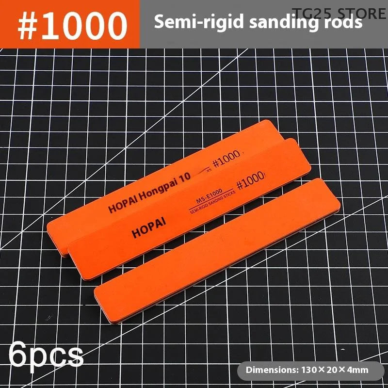 6pcs DIY Model Sanding Sticks Set | Semi-Rigid Polishing Rods for Plastic Models alternate view