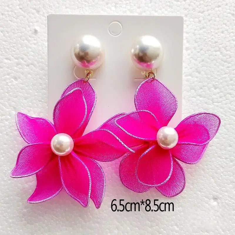 1 Pair Trendy Elegant Ear Accessories Jewelry Temperament Exaggerated Imitation Pea additional angle