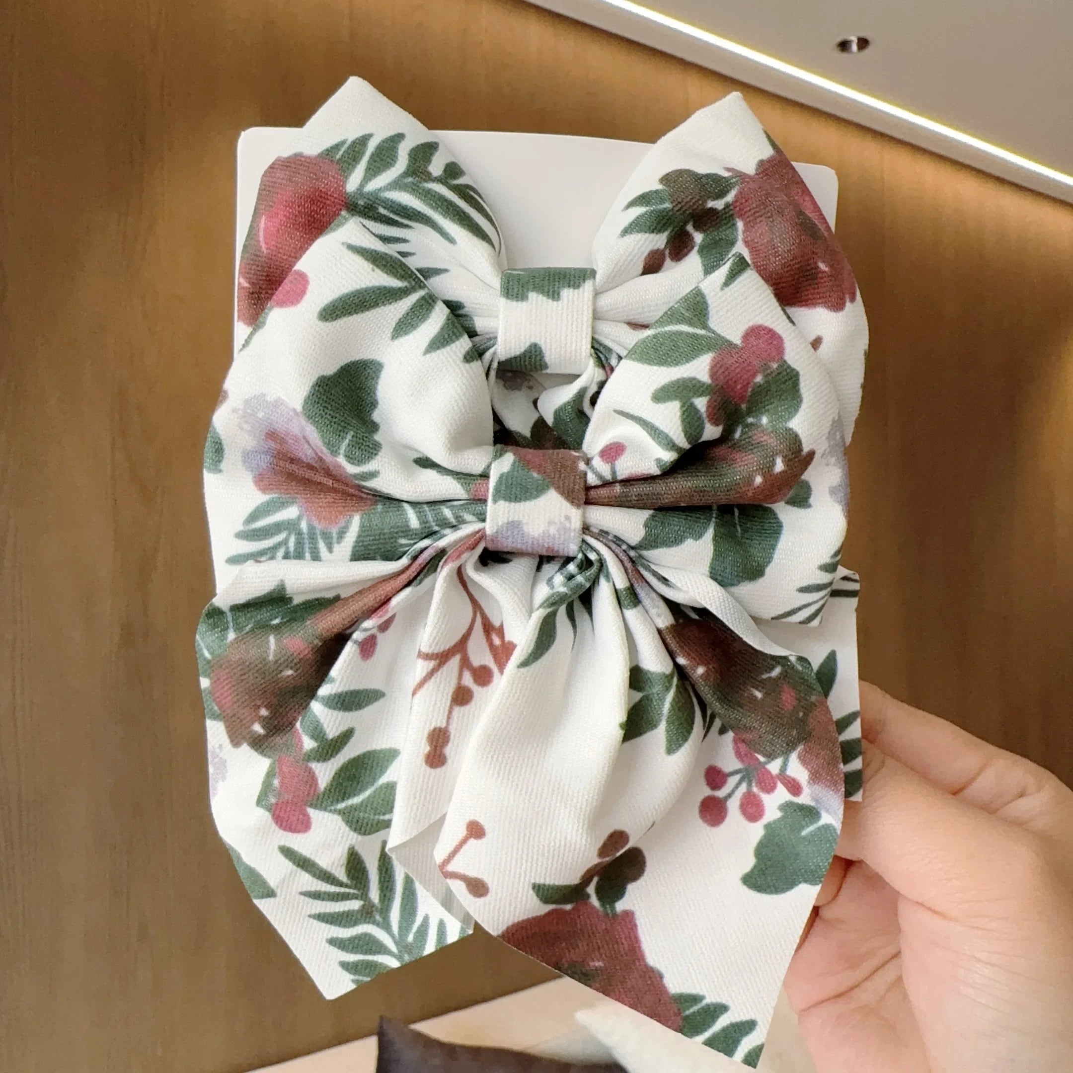 2PC Spring Summer Women Kids New Floral Printed Bows Hair Clip Fresh Cute Hair Pins Barrettes Headwear Girls Hair Accessories