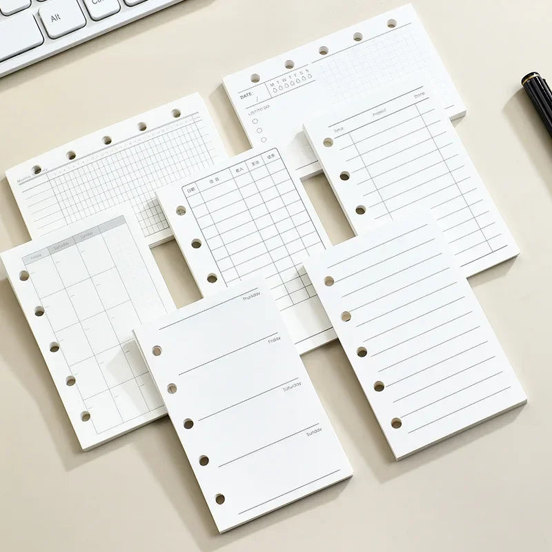 M5 Loose Leaf Notebook Refill Spiral Binder Inner Page Grid Blank Line Diary Agenda P alternate view