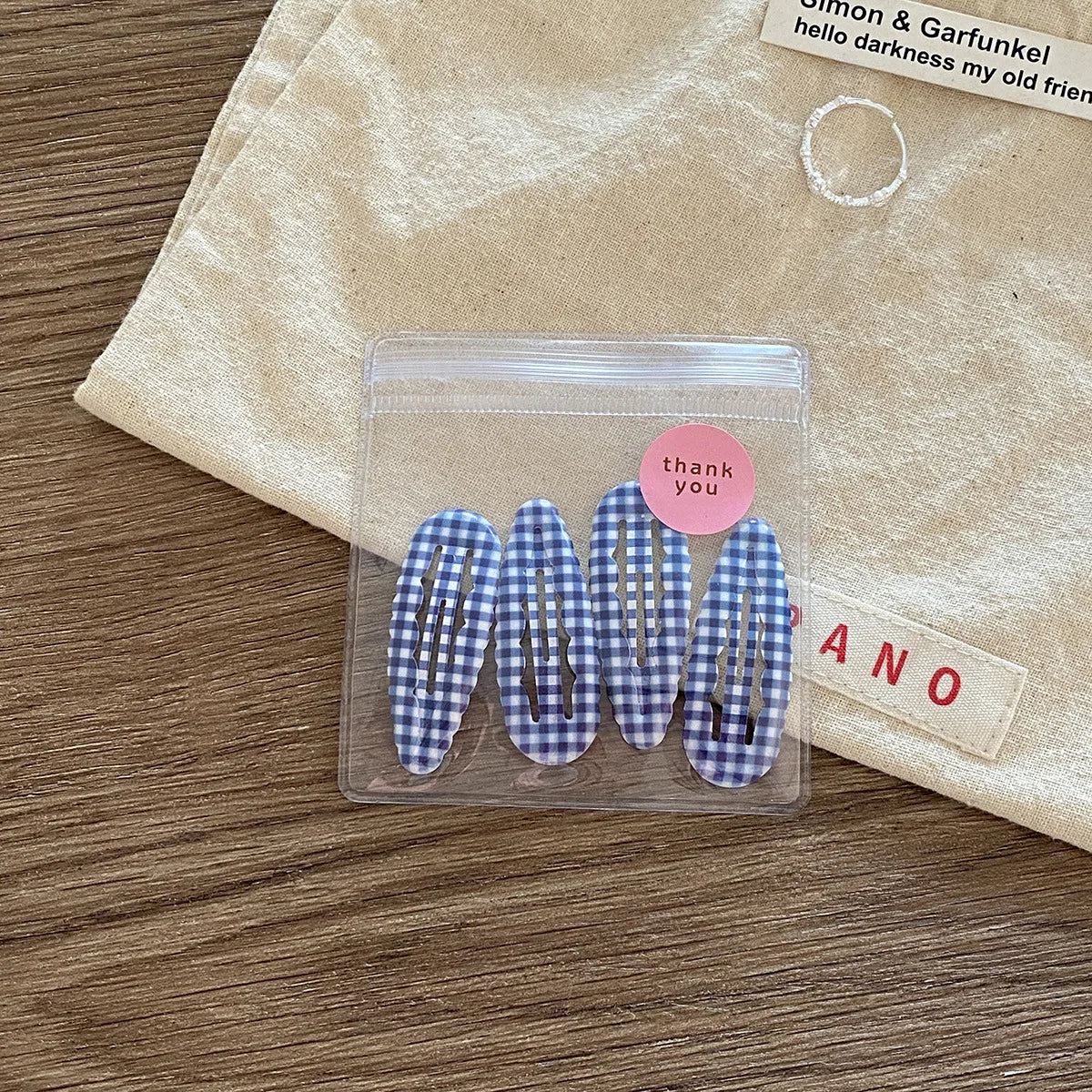 4pcs Academia Hair Clips for Children Cute Polka Dot & Plaid BB Clips Y2K School Girl Side Hair Pins Water-drop Wavy Shape Set
