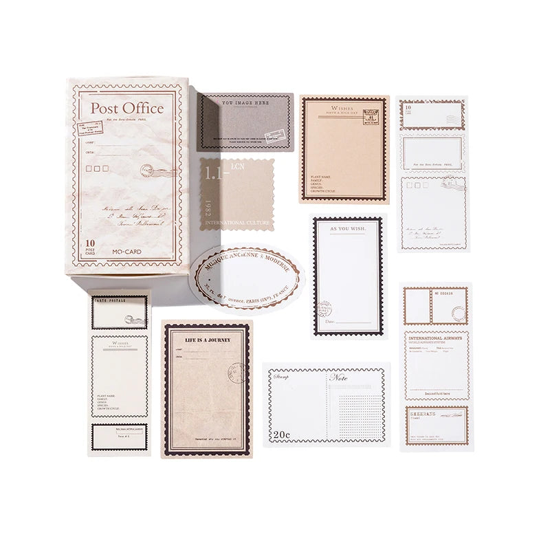 Vintage Label Stickers 30pcs | Retro Scrapbooking and Junk Journal Decor Pack alternate view