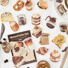 Mr.Paper Sweet Collection Washi Stickers | 50 Watercolor Food & Coffee Stickers for Jour detail view