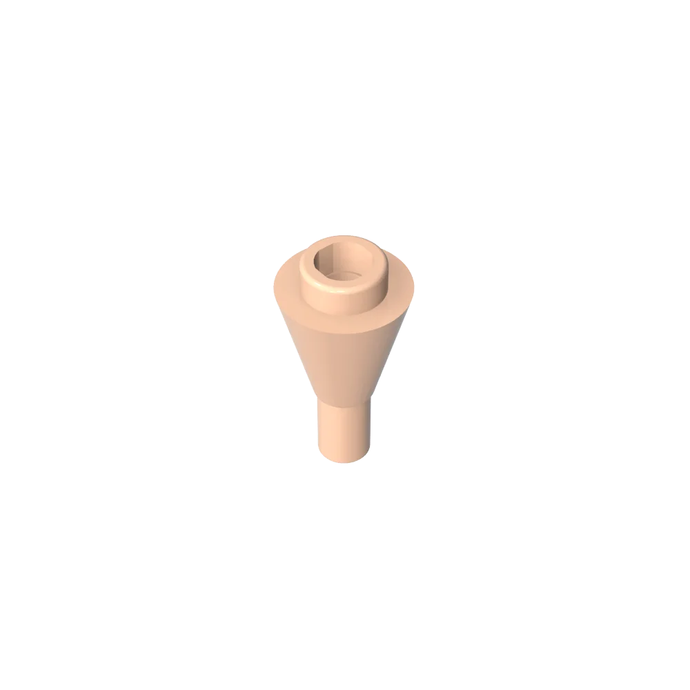 Gobricks GDS-1138 Cone 1 x 1 Inverted with Bar | Building Block for DIY Creations alternate view