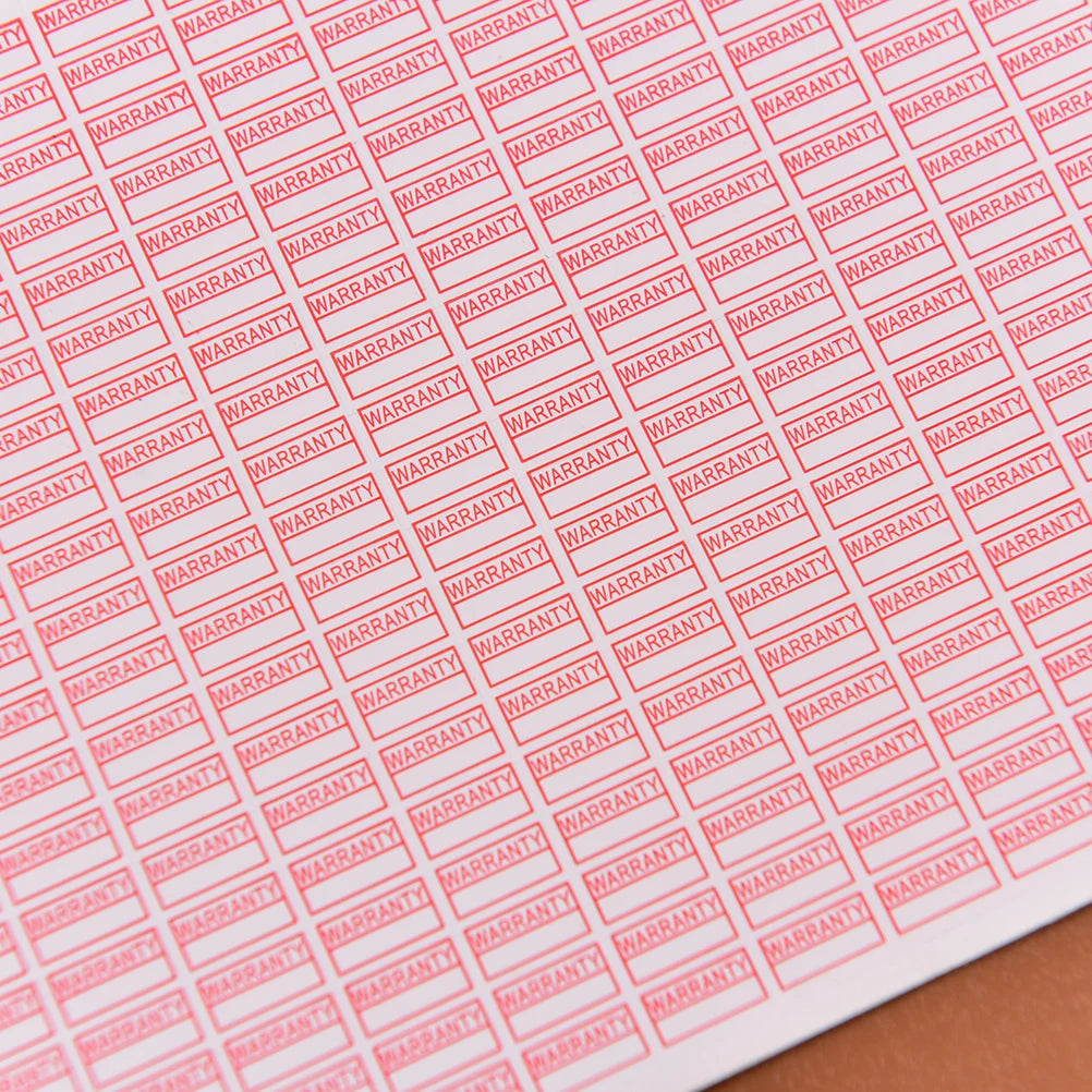 1000pcs/pack Warranty Void If Removed Sticker Security Seal Red Color Rectangle Shape Fragile Label