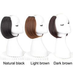 20/30cm Synthetic Straight Hair Extension with 4 Clips | V-Shaped Half Head Invisible alternate view
