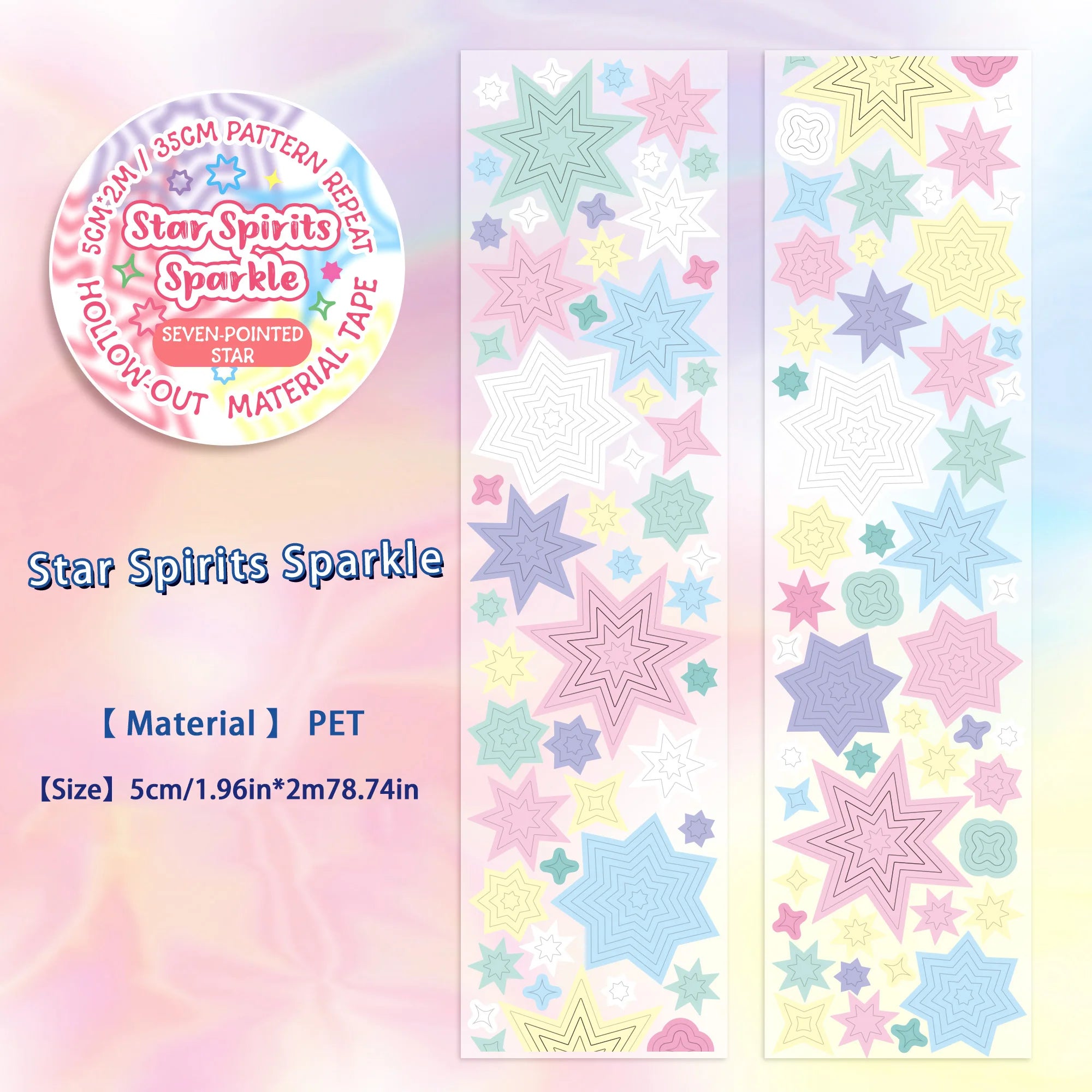 Colorful Star and Heart Die-Cut Stickers | Multi-Layer Hollow Decorative Journal Stick close-up view