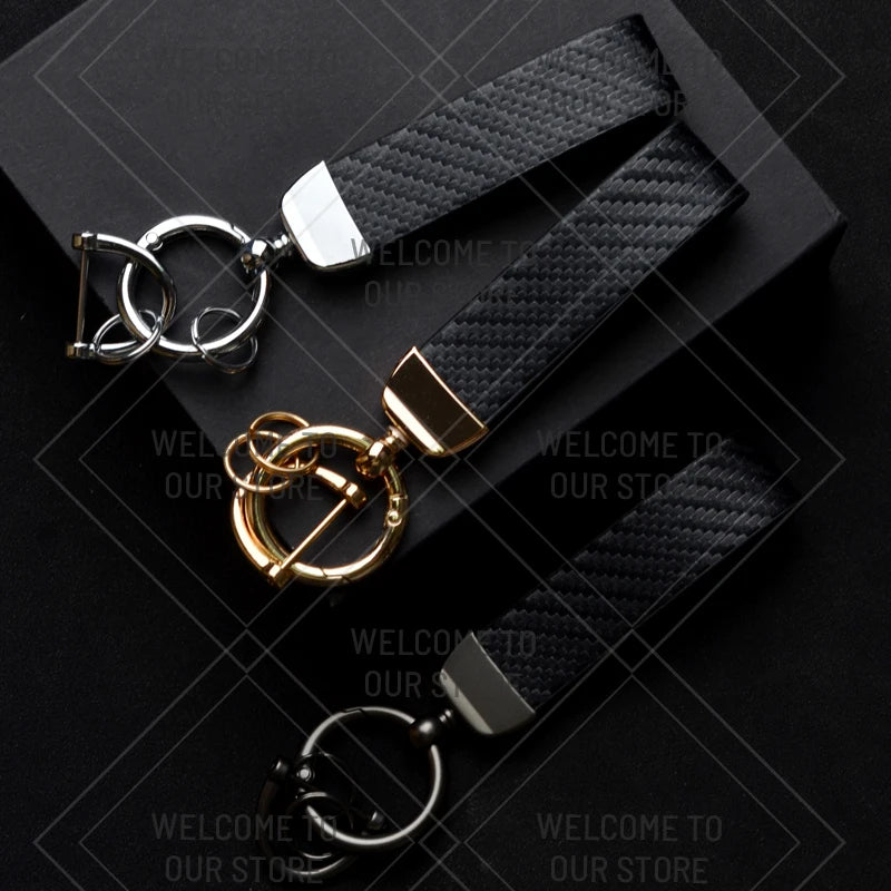 Skoda VRS Carbon Fiber Keychain | Car Emblem Key Ring for Citigo Kodiaq Yeti Rapid Fabia detail view