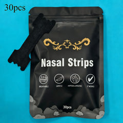 30 Pieces Black Adhesive Nasal Strips | Advanced Cough Relief Strips, Extra Long-Last alternate view