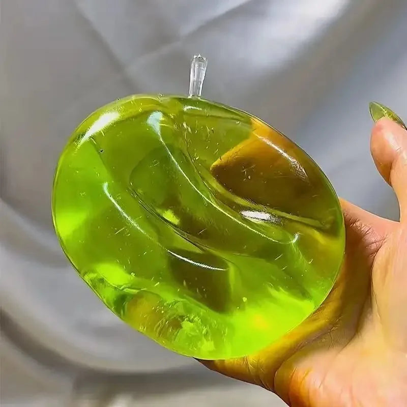 Green Apple Honey Cheese Square Squishy | Slow Rebound Decompression Toy for Adults close-up view