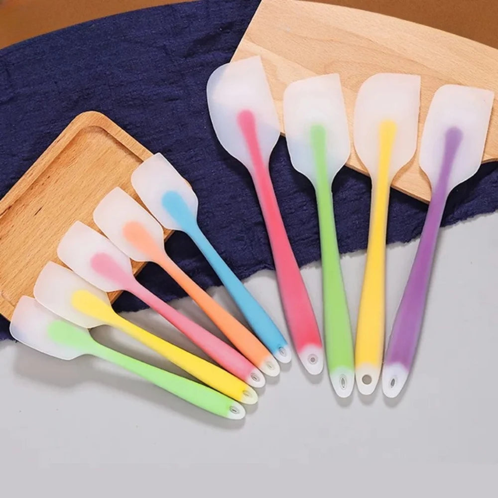 Translucent Silicone Spatula Set | Heat Resistant Kitchen Baking Scraper detail view