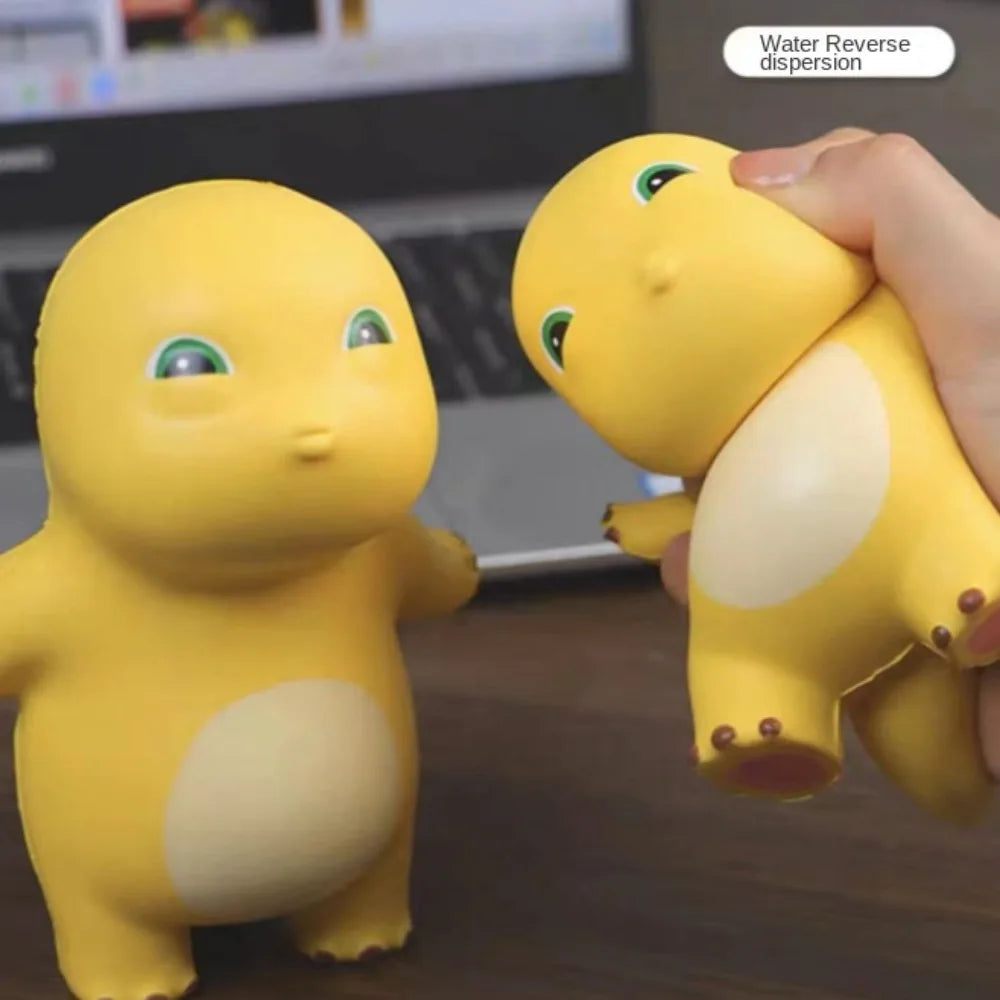 Funny Kiss Milk Dinosaur figure Cute Yellow Nailong Squeeze Toys kawaii Model Doll Statu detail view