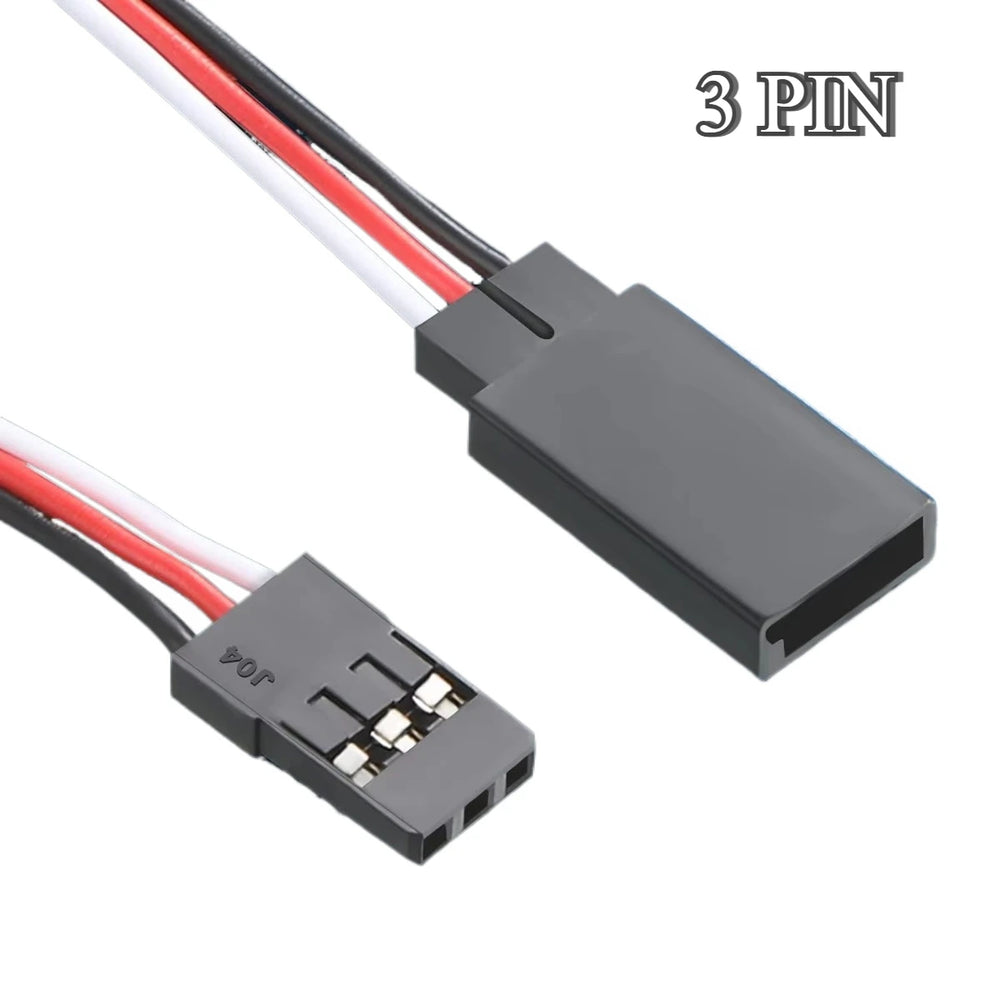 1PCS 20/30/50cm 1to1/ 1to2/ 1to3/ 1to4 RC Servo Extension Wire Cable Futaba 3 Pin J additional angle