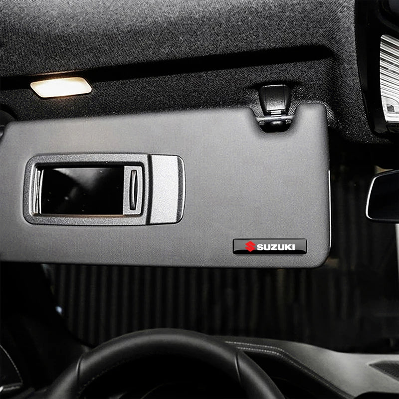 3D Epoxy Car Emblem Stickers for Suzuki Models | Black Interior & Exterior Decals lifestyle view