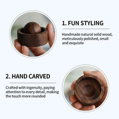 Solid Wood Essential Oil Diffuser Sphere | Natural Aromatherapy Accessory close-up view
