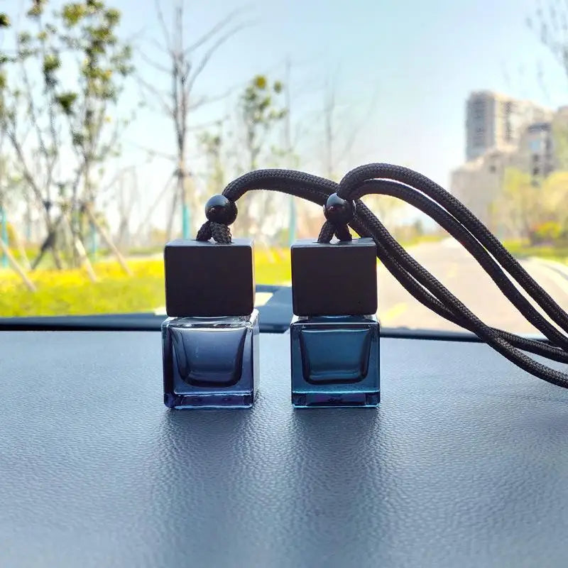 Square Glass Car Essential Oil Diffuser Pendant lifestyle view