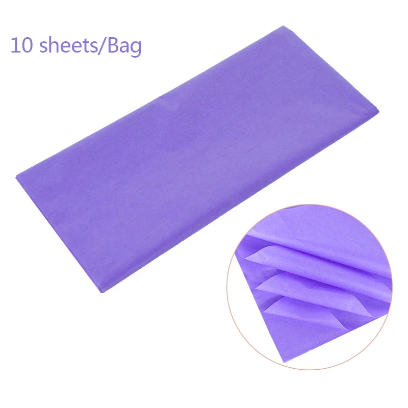 10pcs Unbleached Flower Wrapping Tissue Paper | 65x50cm Wedding Party Gift Wrap additional angle