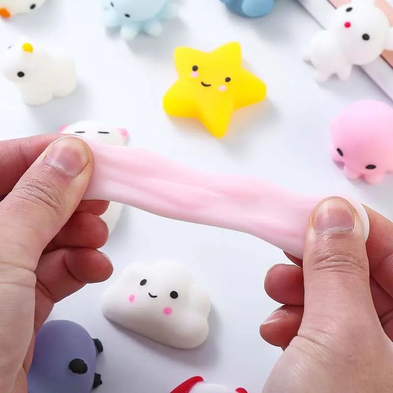 Cute Squishy Fidget Toy | Kawaii Mochi Cat Stress Reliever for Kids and Adults lifestyle view