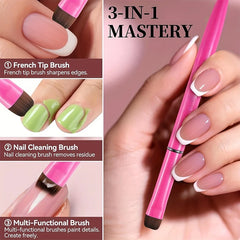3 in 1 New French Nail Brush,with Multi-function Brush Head-Fine Nail Brush,Suitable alternate view