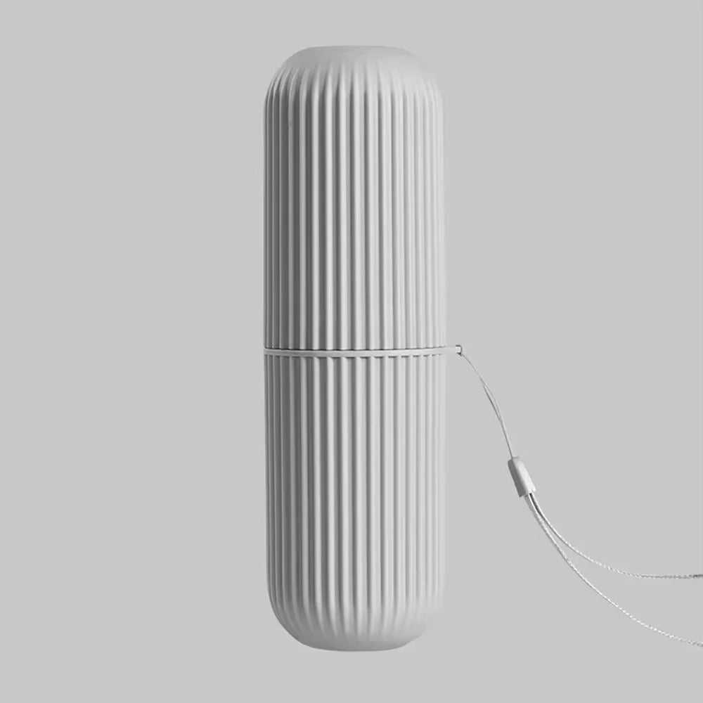 Portable Toothbrush Cup and Toothpaste Holder | Travel Toiletries Storage Case detail view