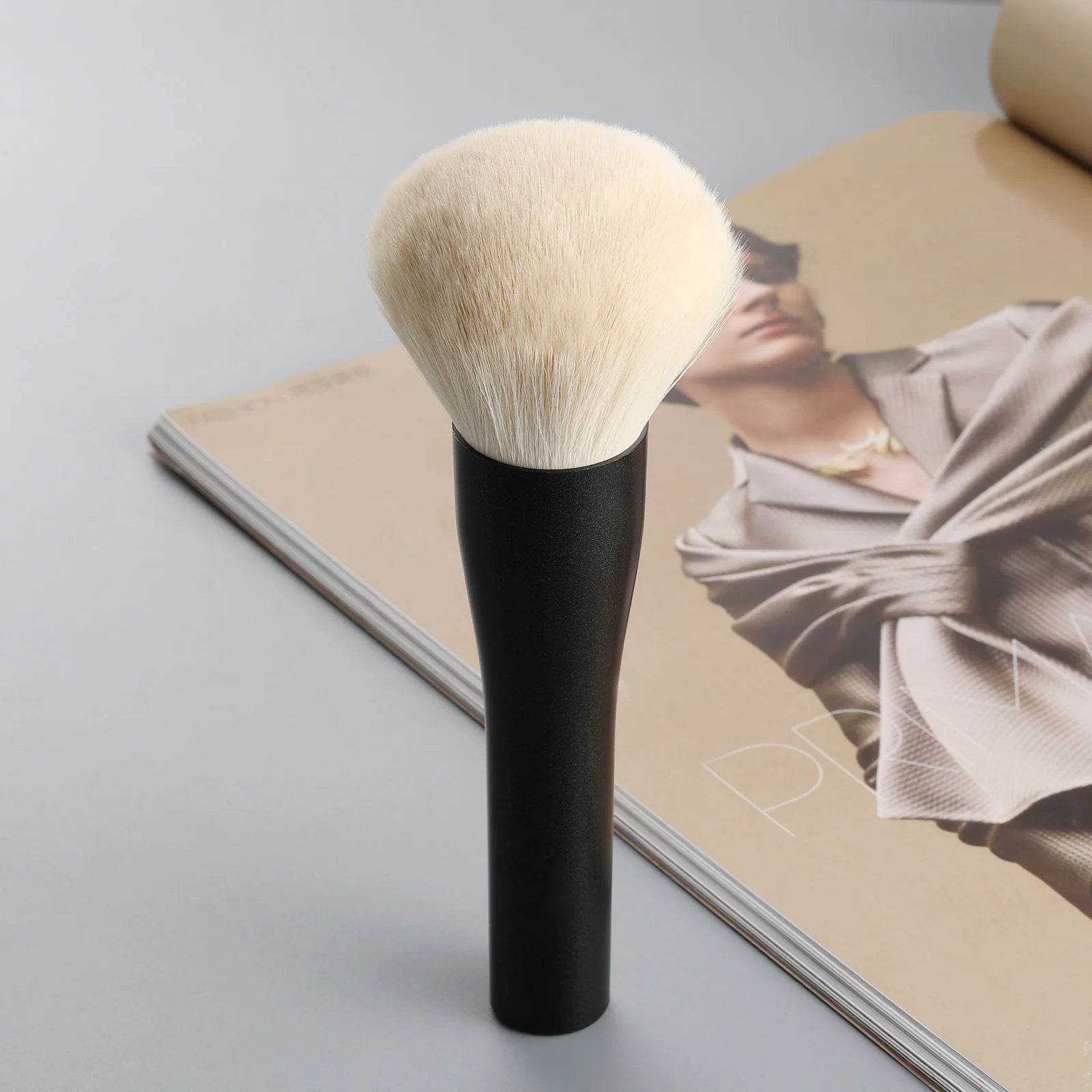 Large Fluffy Powder Brush | Professional Synthetic Bristles for All Skin Types close-up view