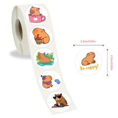 Cute Plump Capybara Cartoon Stickers | 100-500pcs Kawaii Animal Sticker Set for DIY S alternate view