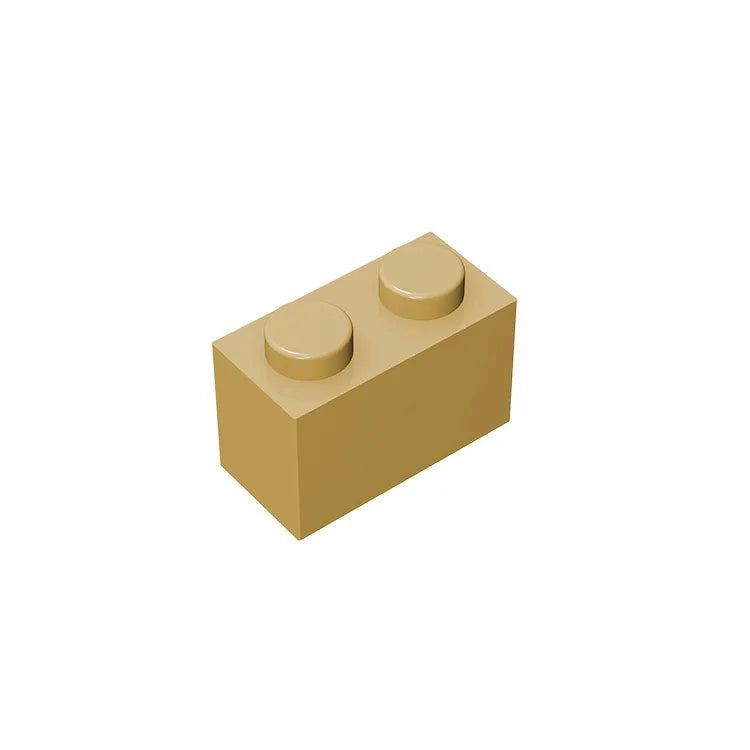 Educational Assemblage Gobricks Brick 1 x 2 without Bottom Tube | Compatible with Lego close-up view