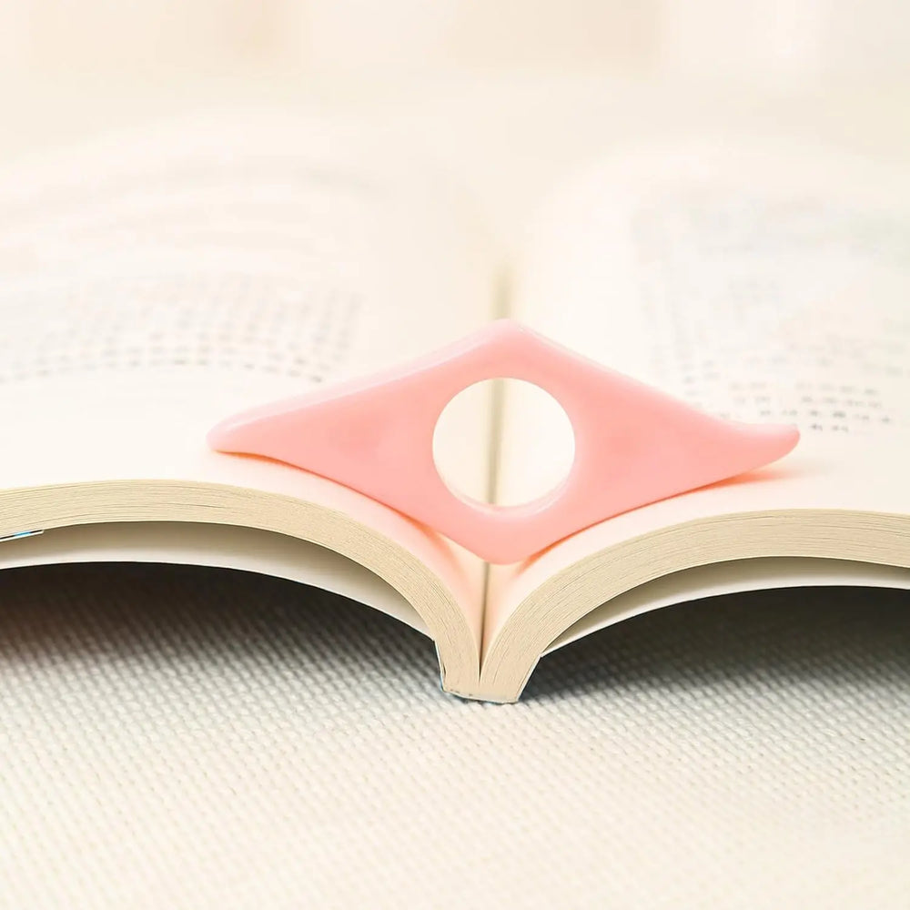 Transparent Acrylic Book Page Holder Thumb Book Holder Ring Book Opener Bookmark Read alternate view