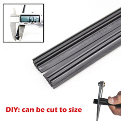 2Pc Bracketless Wiper Blade Refill 6mm 24" 26" Rubber