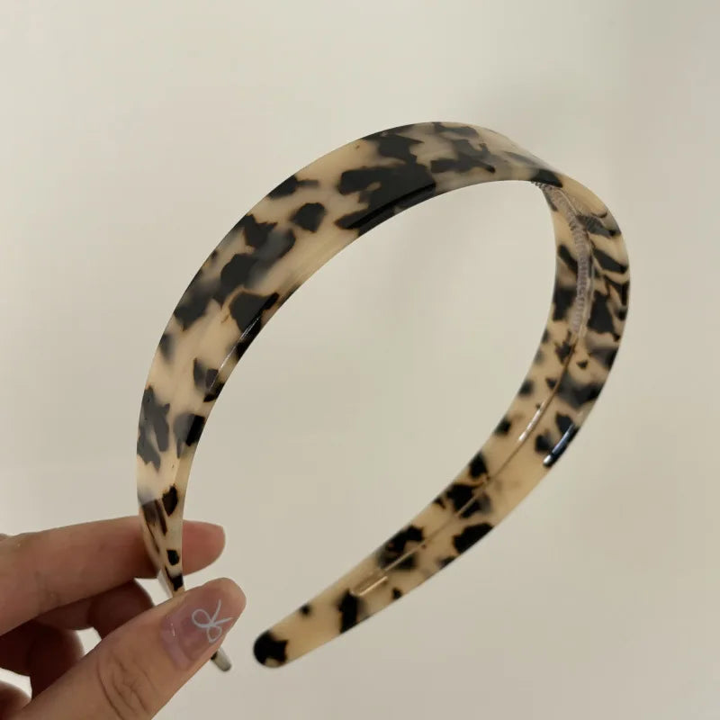 Fashion Acetate Headband BLOND HAVANA Color Matching Hair Band Wide Headband Women additional angle