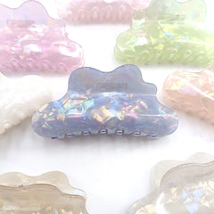 Fantasy Color Mermaid Color Cloud Shape Hair Clip Grab Clip Imitation Acetate Hair Cli close-up view