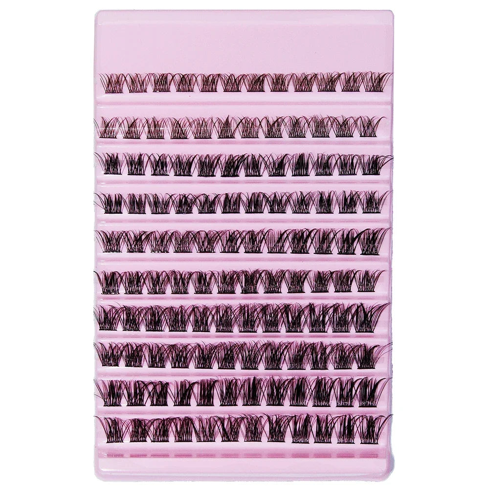 Lash Clusters 120pcs Cluster Lashes 8-16mm Wispy Individual Lashes Extensions Natur additional angle