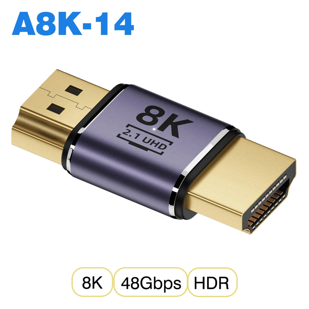HDMI-Compatible Adapter | Mini and Micro HDMI to HDMI 2.1 Converter 48Gbps 8K60Hz 4 additional angle