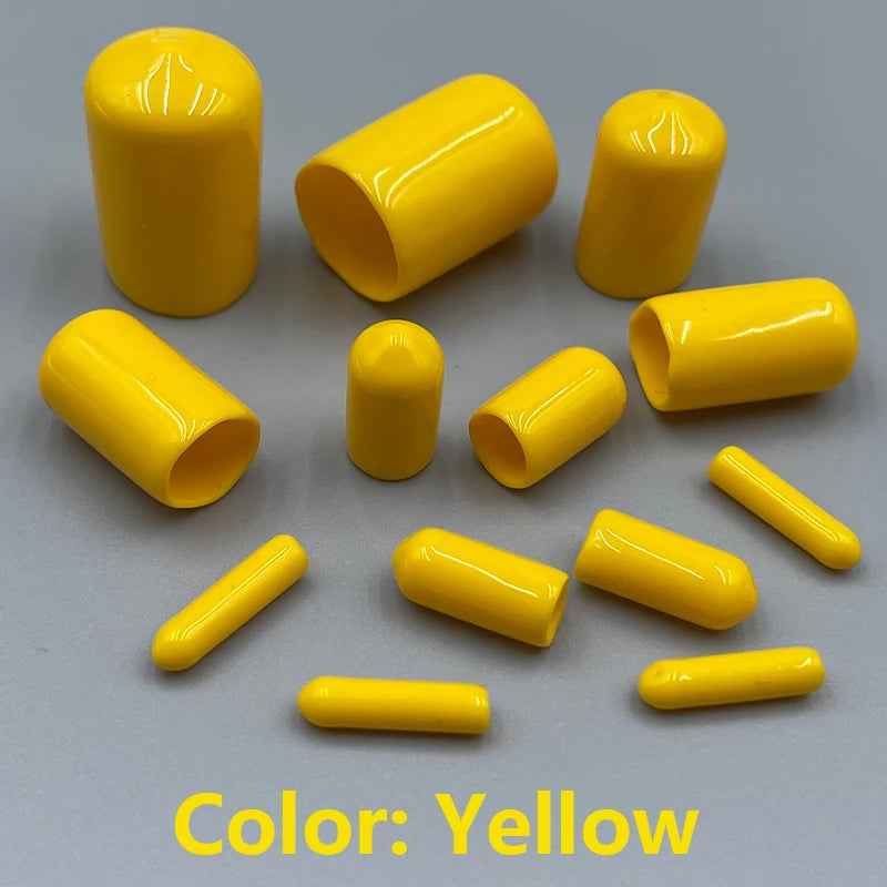 7 Colors In Stock PVC Rubber Cap Silicone Cover Plastic Pipe Sleeve Hub Thread Protectio detail view