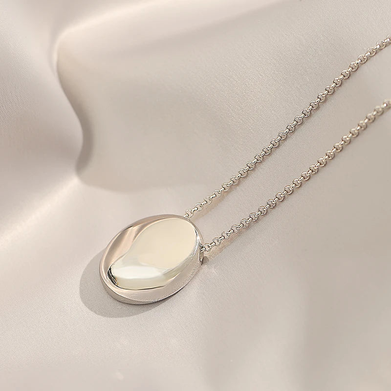 Taoya Stainless Steel Gold Color Oval Pendant Necklace | Fashion Jewelry for Women alternate view