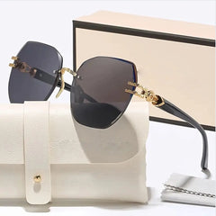 New Model Frameless Sunglasses - Best-selling Large Frame Trendy Street Photography Unframed Sunglasses