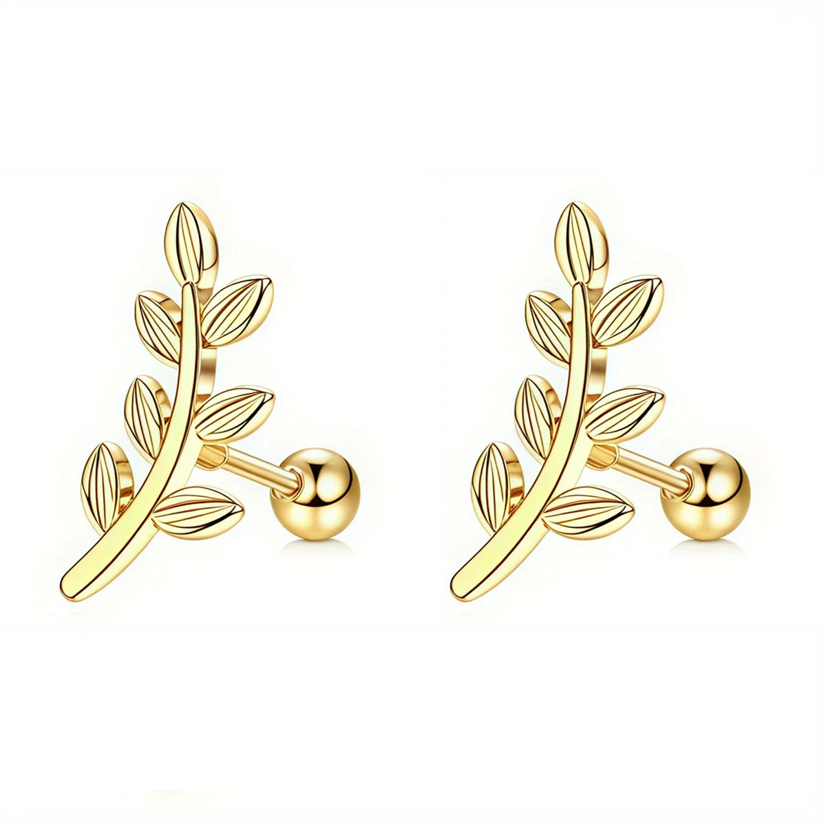 EVISPOL 2Pcs 16G Stainless Steel Screw Back Stud Earrings for Women, Cubic Zerconia additional angle