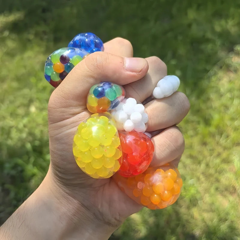 5pcs 3.5cm Soft Rubber Squeeze Ball Grape Ball Stress Relief Sensory Toy for Kids Party detail view