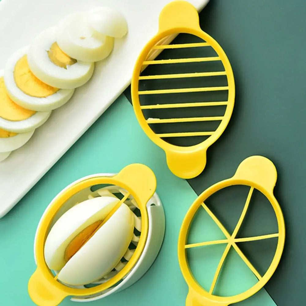 1pc Stainless Steel Egg Slicer | Handheld Multifunction Cutter for Eggs, Mushrooms, and detail view