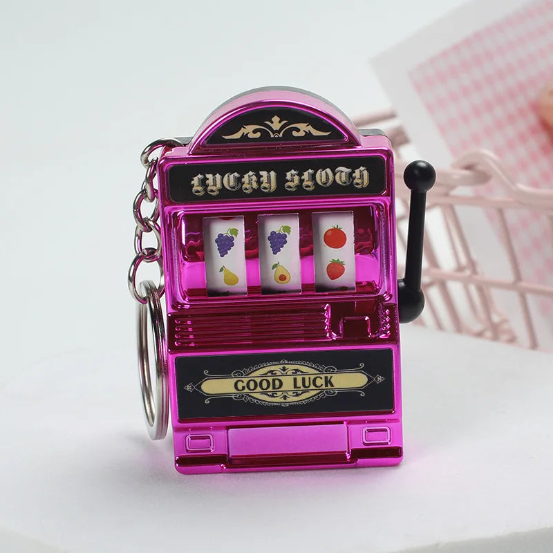 Fruit Slot Machine Keychain | Lucky Charm Bag Pendant for Adults lifestyle view