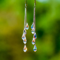 2PC Women's Fashion Multi-Style Long Irregular Tassel Earrings | Jewelry Accessories for detail view