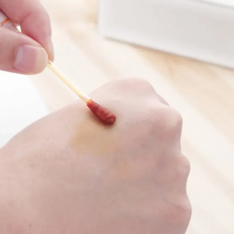 Disposable Iodine Cotton Swabs | First Aid Disinfectant Sticks close-up view