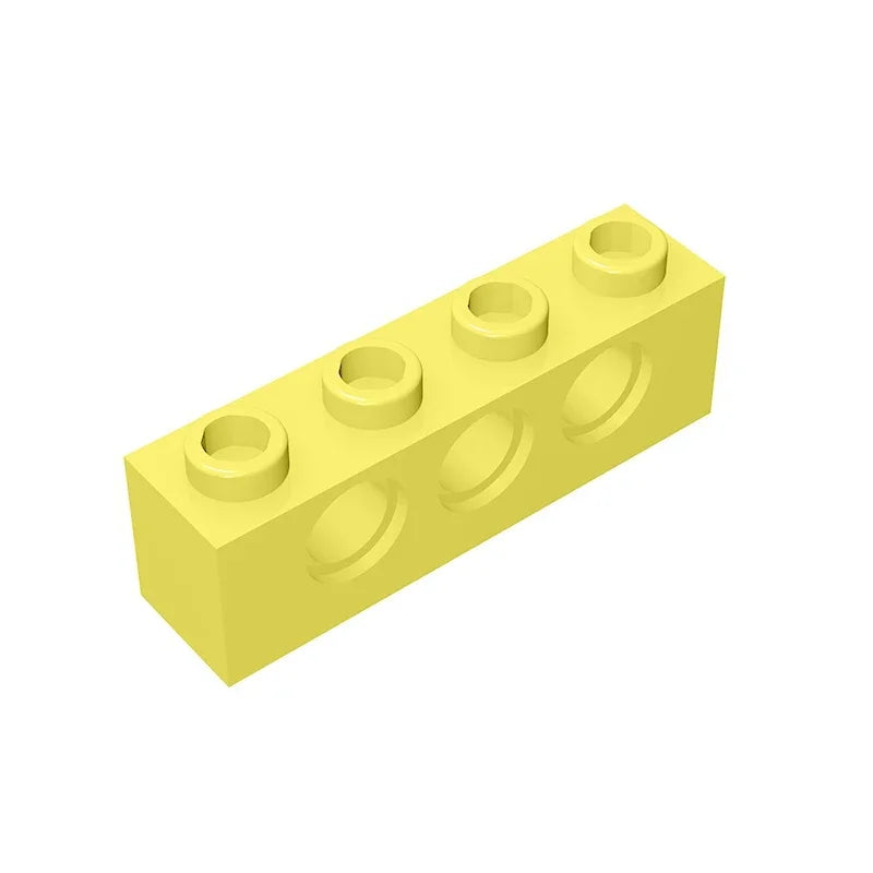 Gobricks GDS-625 Technical Brick 1x4 3-Hole | Compatible with Lego 3701 close-up view