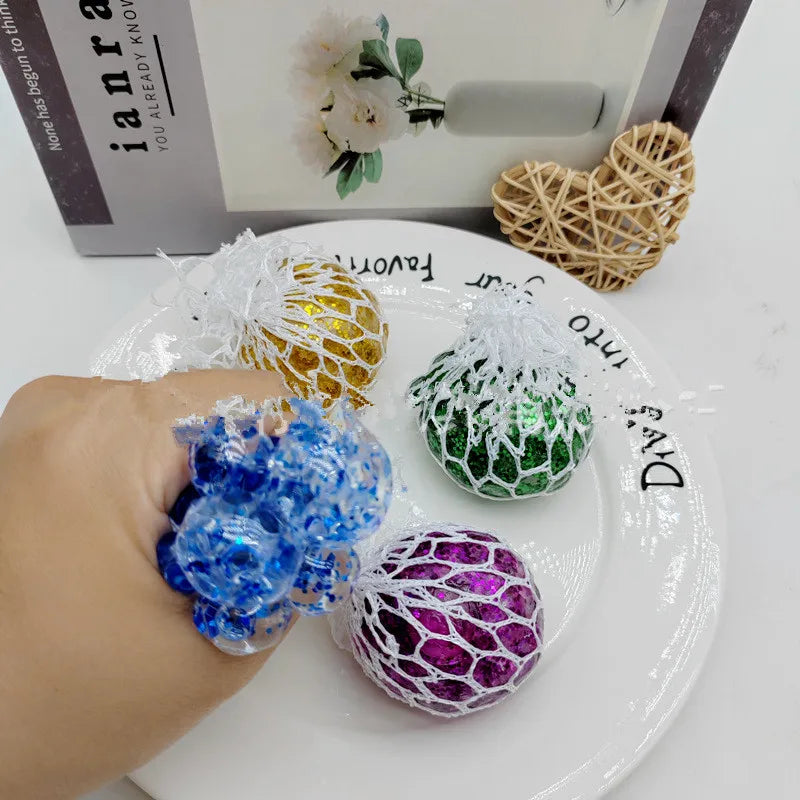 Colorful Star Squeezing Ball Squishy Ball 3D Stress Relief Sensory Toys Adults Anti-A alternate view