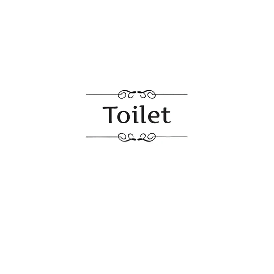 French Bathroom Toilet Sign Vinyl Sticker Decal | WC Entrance Sign Door Decal for France detail view