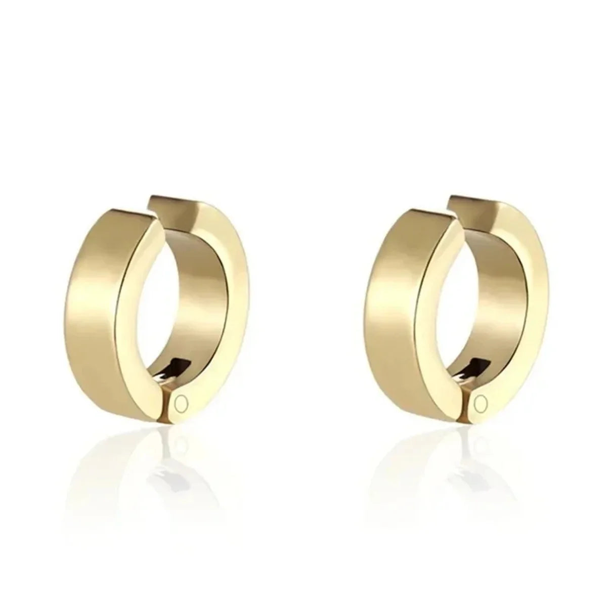 2pcs Punk Mens Strong Magnet Magnetic Ear Stud Set,Non Piercing Cross Clip-on Earrings close-up view
