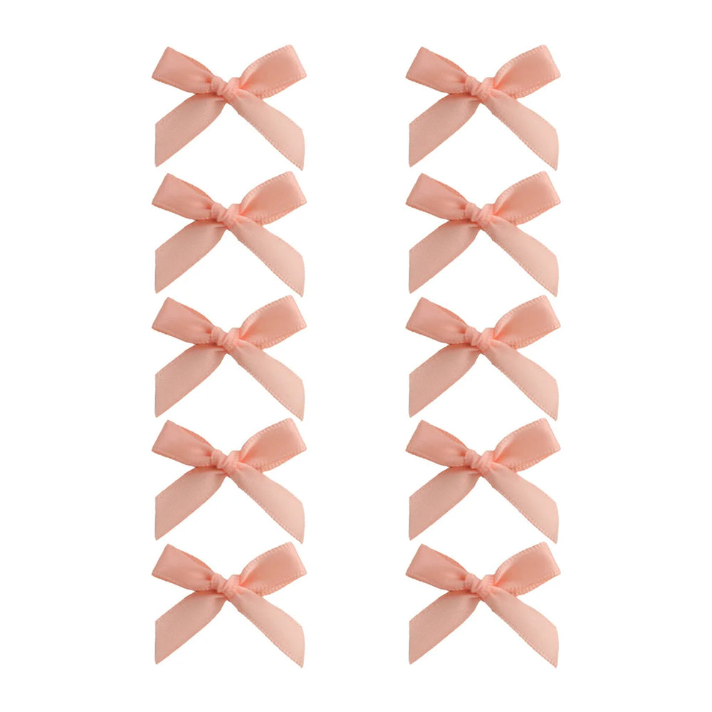 10pcs 4cm Cute Ribbon Bow Hair Clips Girls Korean Style Bowknot Mini Clip Hairpin B additional angle