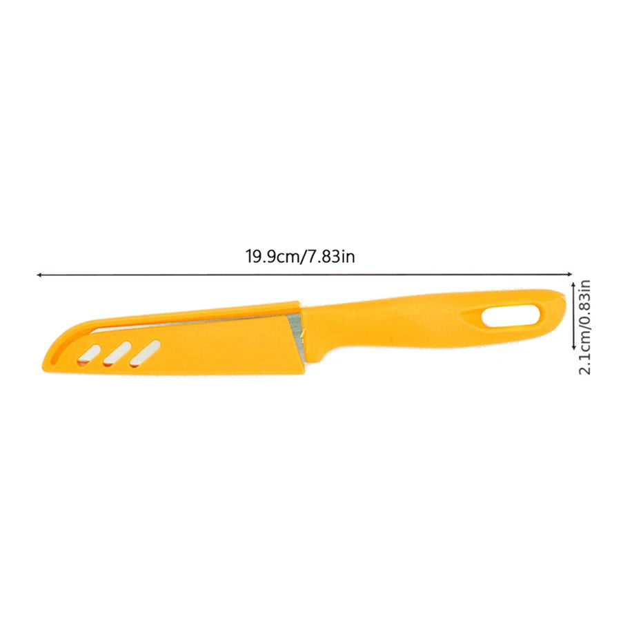 Candy-Colored Portable Fruit Peeler Knife | Stainless Steel Kitchen Gadget lifestyle view